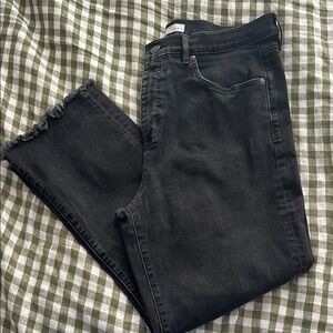 Loft High waist straight crop Black Jeans